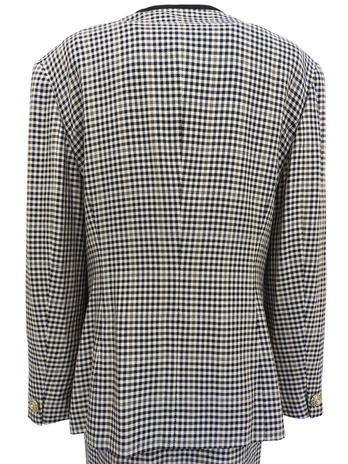 チェックパターンセットアップ ベージュ/ブラック