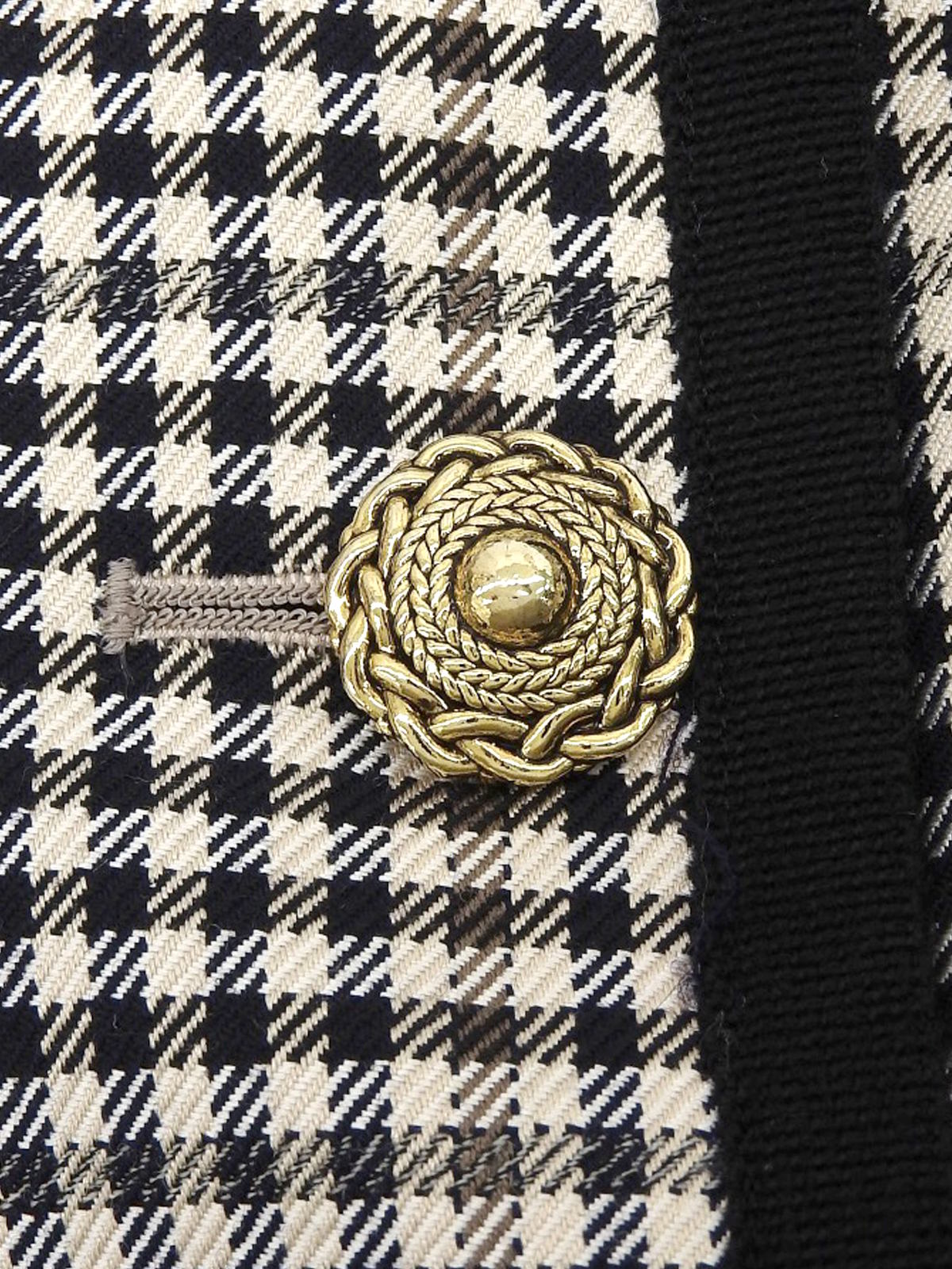 チェックパターンセットアップ ベージュ/ブラック