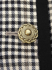 チェックパターンセットアップ ベージュ/ブラック