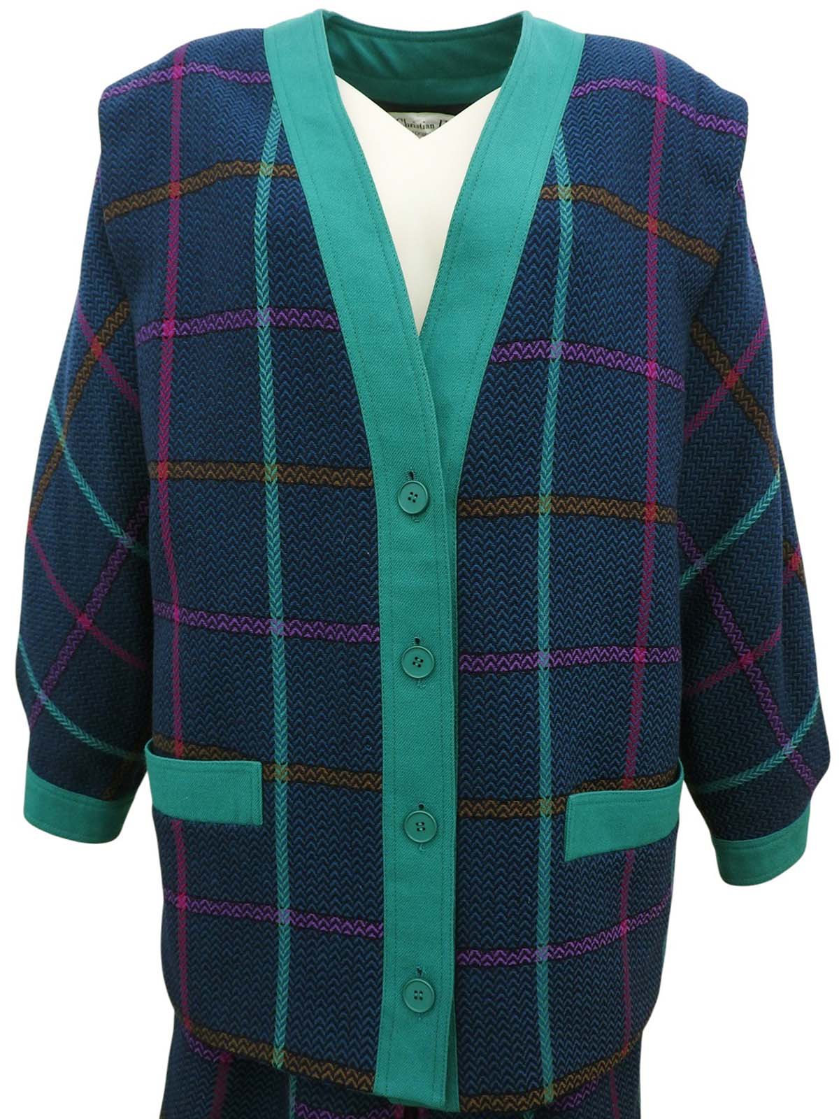 チェックパターンセットアップ グリーン/マルチ