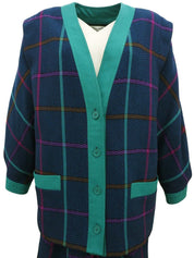 チェックパターンセットアップ グリーン/マルチ