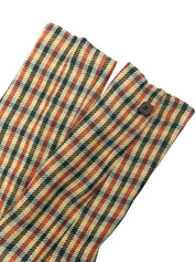 チェックパターンスクエアボタンジャケット グリーン/レッド/イエロー