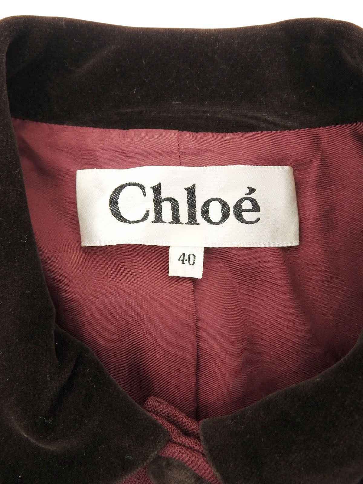 ウールベロアコンビセットアップ ボルドー/ブラウン