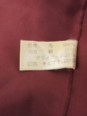 ウールベロアコンビセットアップ ボルドー/ブラウン