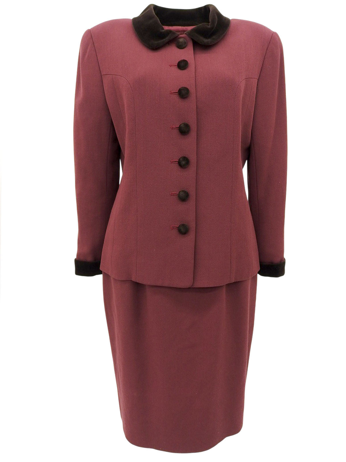 Wool Velour Combination Set-up #40 Bordeaux/Brown