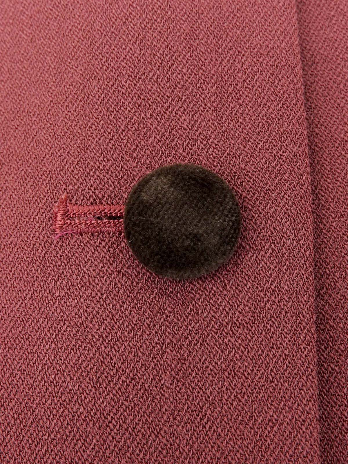 ウールベロアコンビセットアップ ボルドー/ブラウン