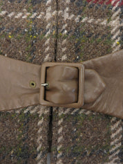 チェックパターンウエストベルトセットアップ ボルドー/カーキ/マルチ