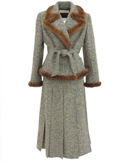 Fur Tweed Set-Up in Gray/Multi