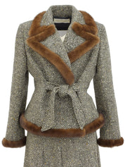 Fur Tweed Set-Up in Gray/Multi