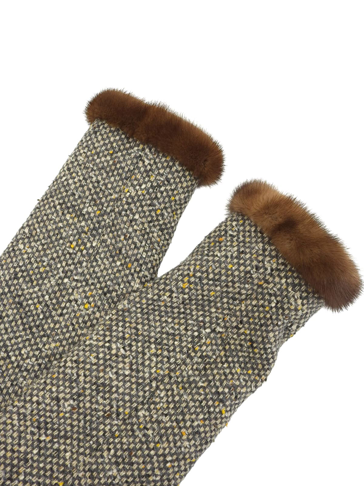 Fur Tweed Set-Up in Gray/Multi