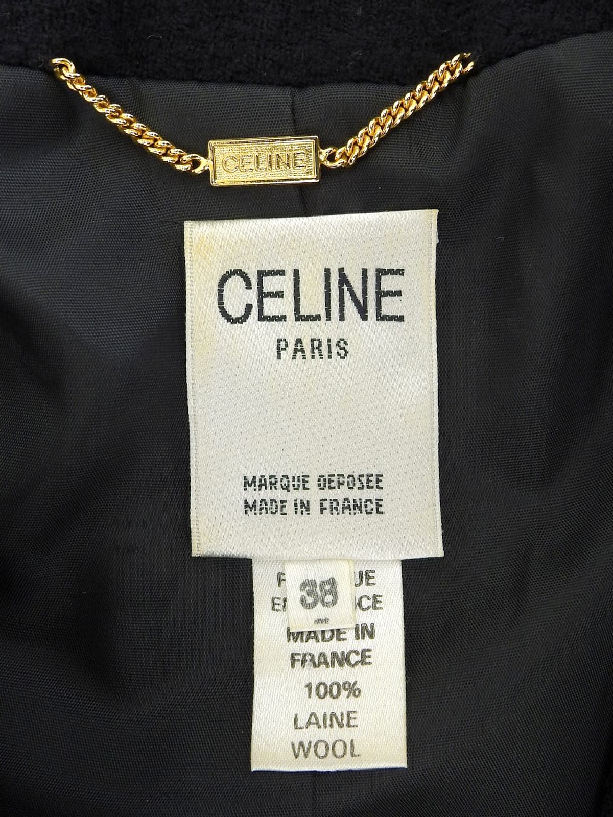 マカダムボタンノーカラーセットアップ ブラック