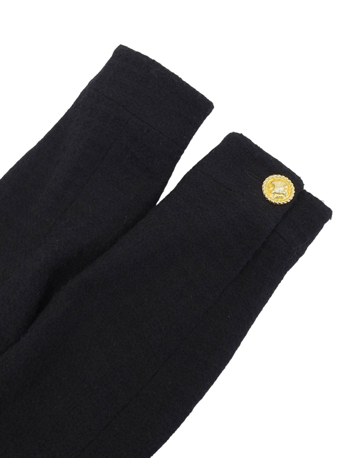 Macadam Button Collarless Set in Black