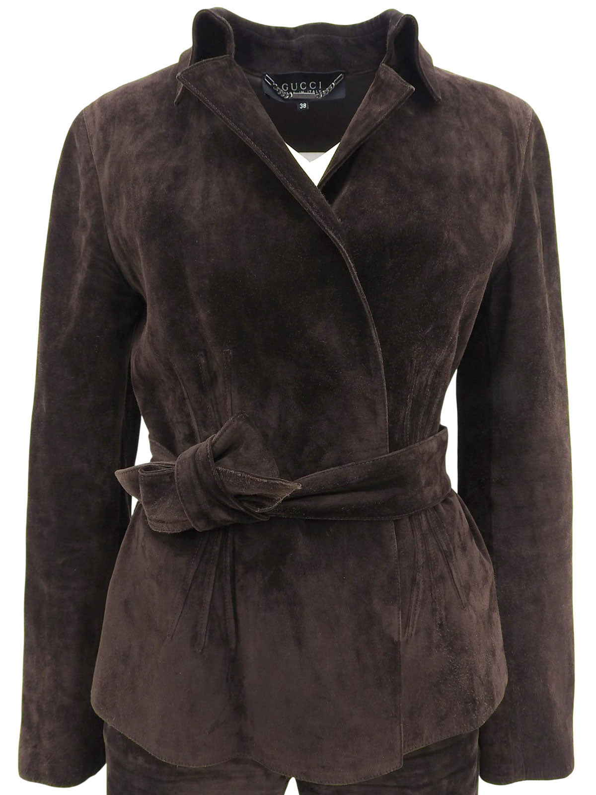 スエードセットアップ　ダークブラウン