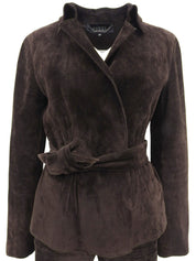 スエードセットアップ　ダークブラウン