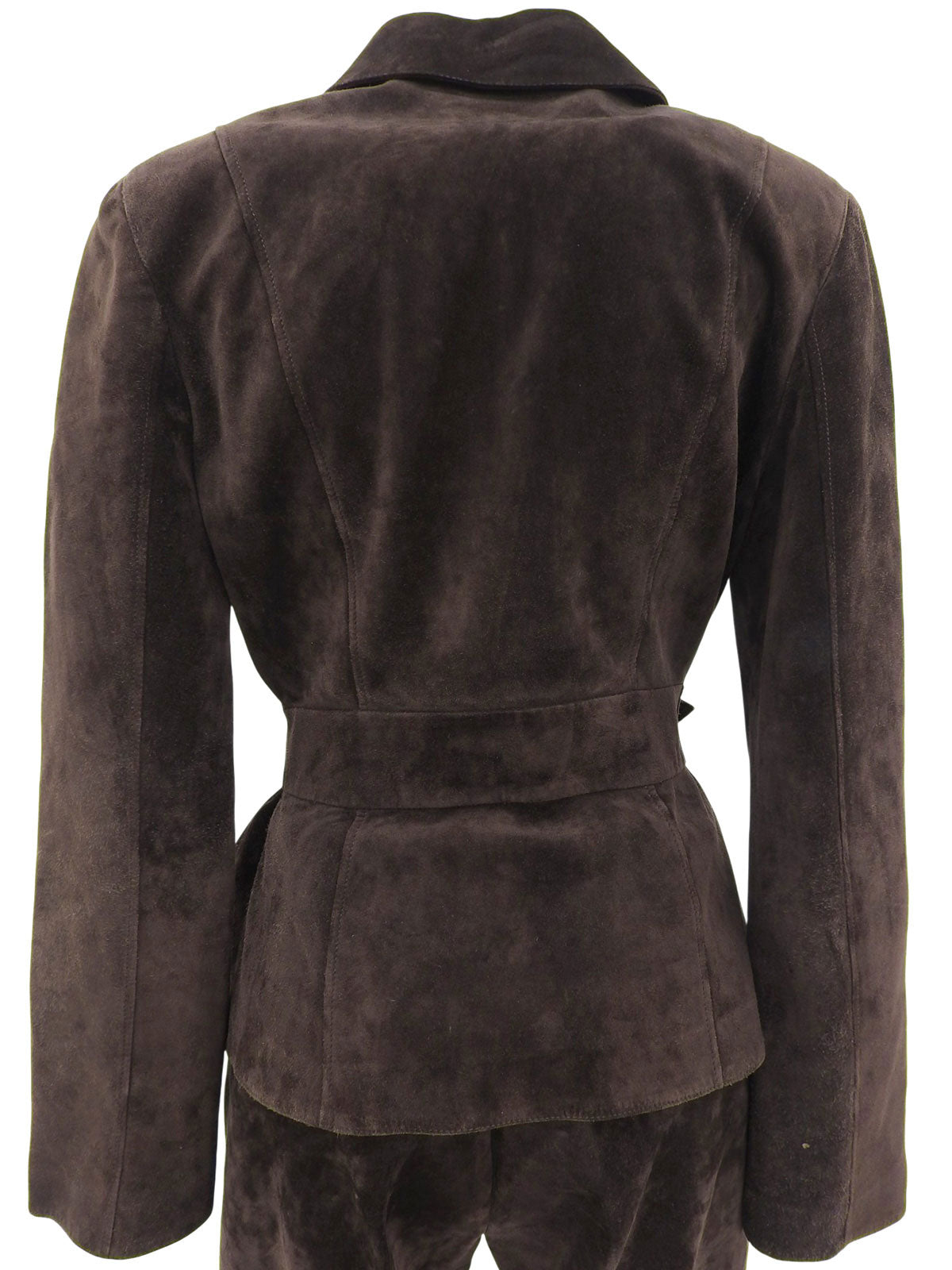 スエードセットアップ　ダークブラウン