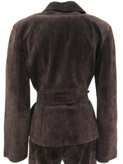 スエードセットアップ　ダークブラウン