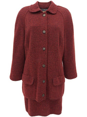 ウールロゴボタンセットアップ レッド