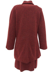 ウールロゴボタンセットアップ レッド