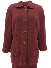 ウールロゴボタンセットアップ レッド