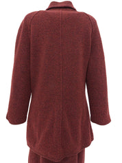 ウールロゴボタンセットアップ レッド