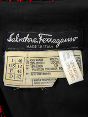 Wool Check Pattern Set in Red/Black