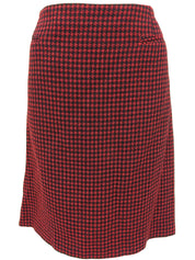Wool Check Pattern Set in Red/Black