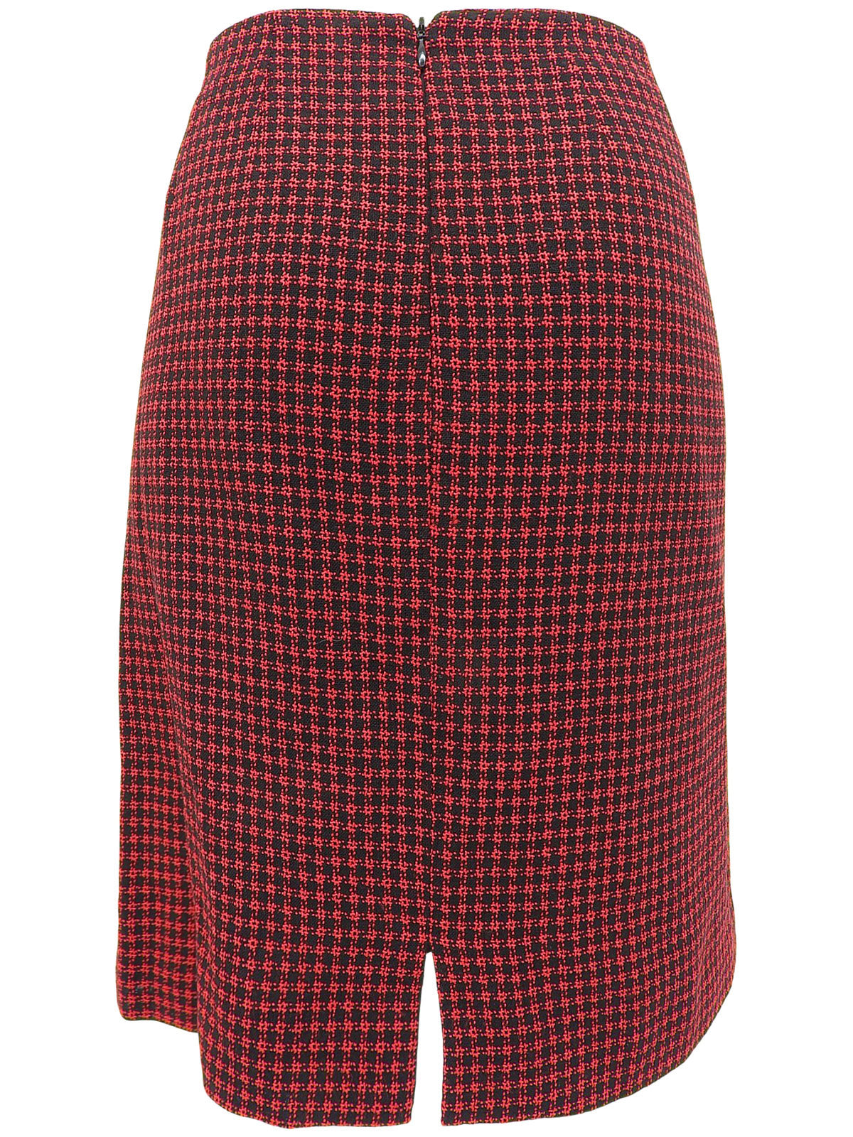 Wool Check Pattern Set in Red/Black