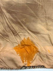 チェックパターンロゴボタンコート ベージュ/ブラウン