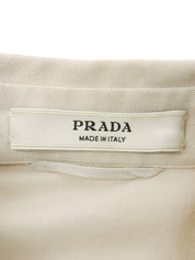 象牙色系带百褶裙套装