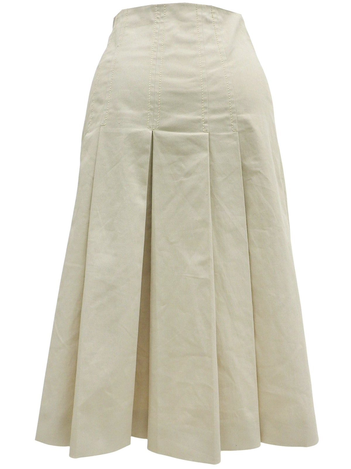 ベルテッドプリーツスカートセットアップ アイボリー