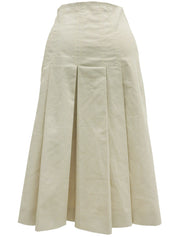 Belted Pleated Skirt Set-up #38 Ivory