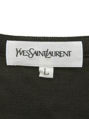 シースルーデザインカーディガン ブラック/イエロー