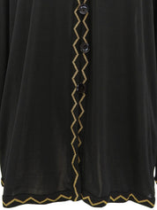 シースルーデザインカーディガン ブラック/イエロー