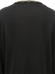 シースルーデザインカーディガン #L ブラック/イエロー