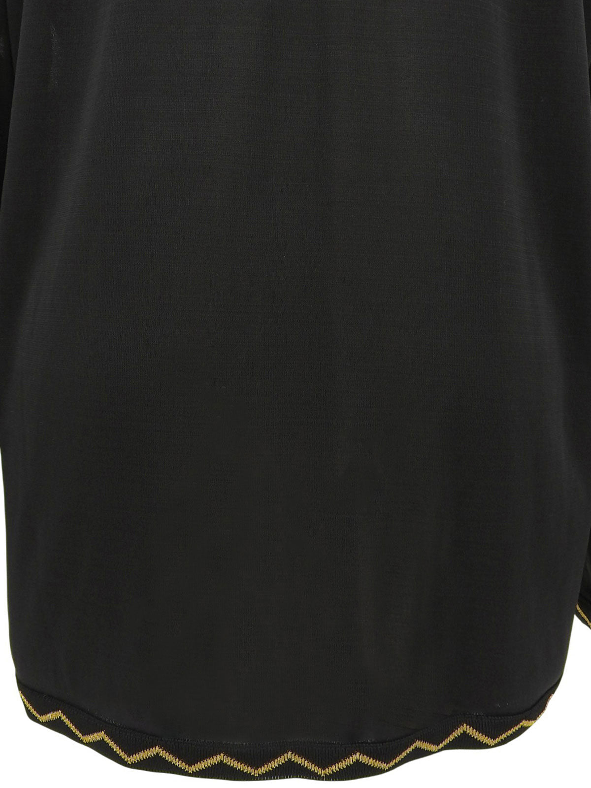 シースルーデザインカーディガン ブラック/イエロー