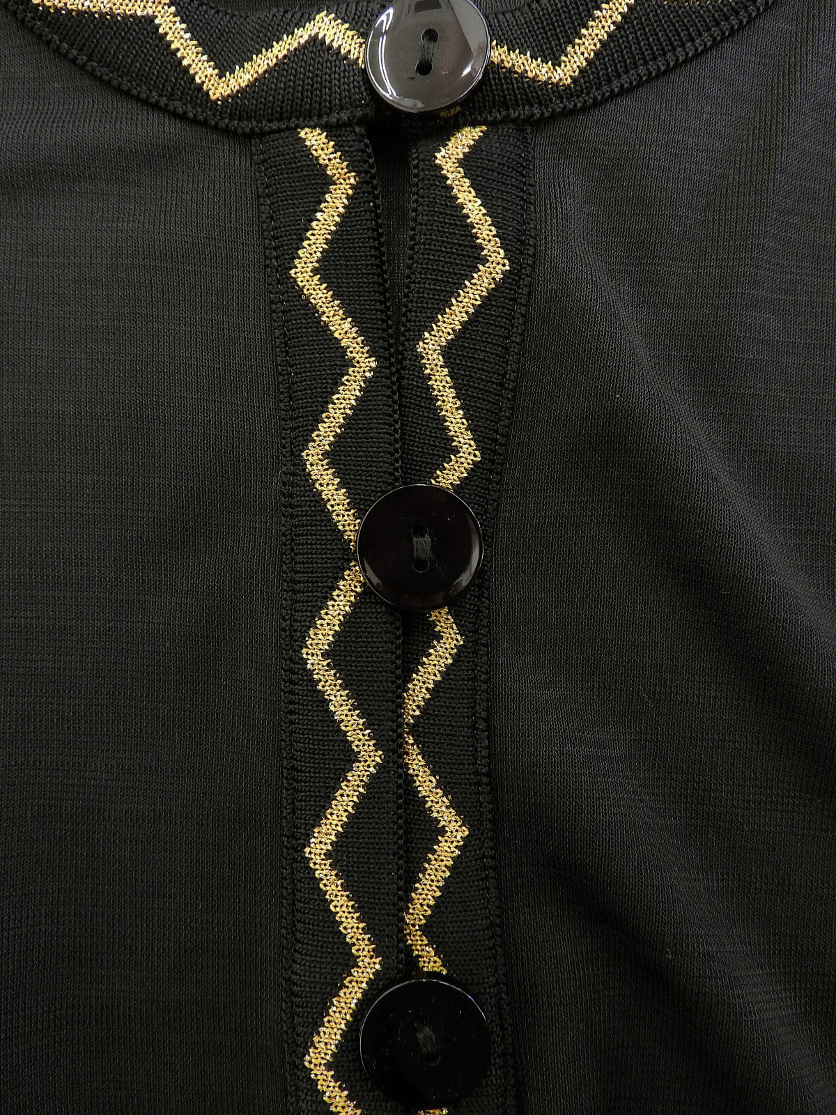 シースルーデザインカーディガン #L ブラック/イエロー