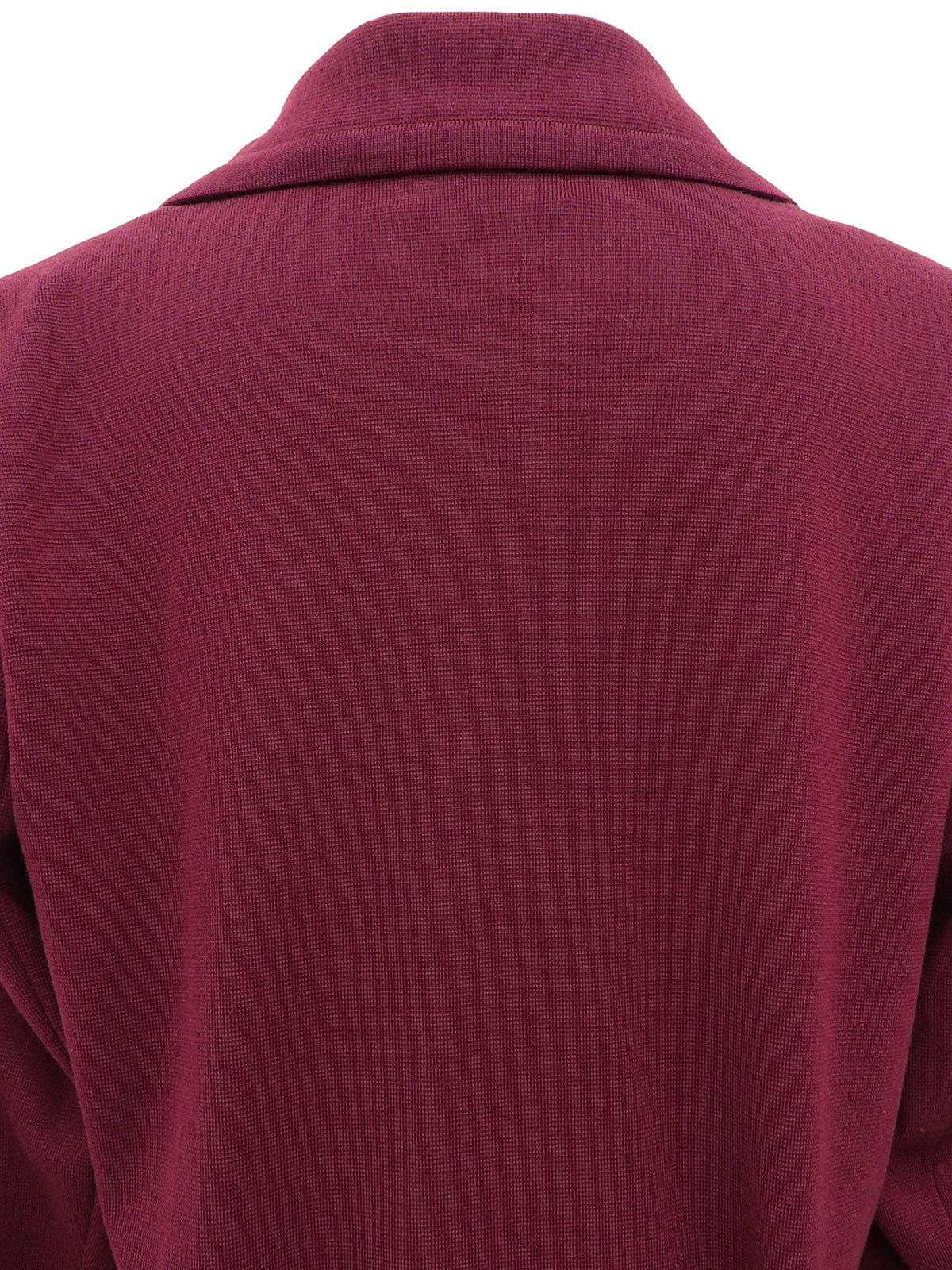 ウールロゴボタンニットジャケット ボルドー