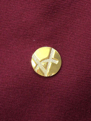 ウールロゴボタンニットジャケット ボルドー