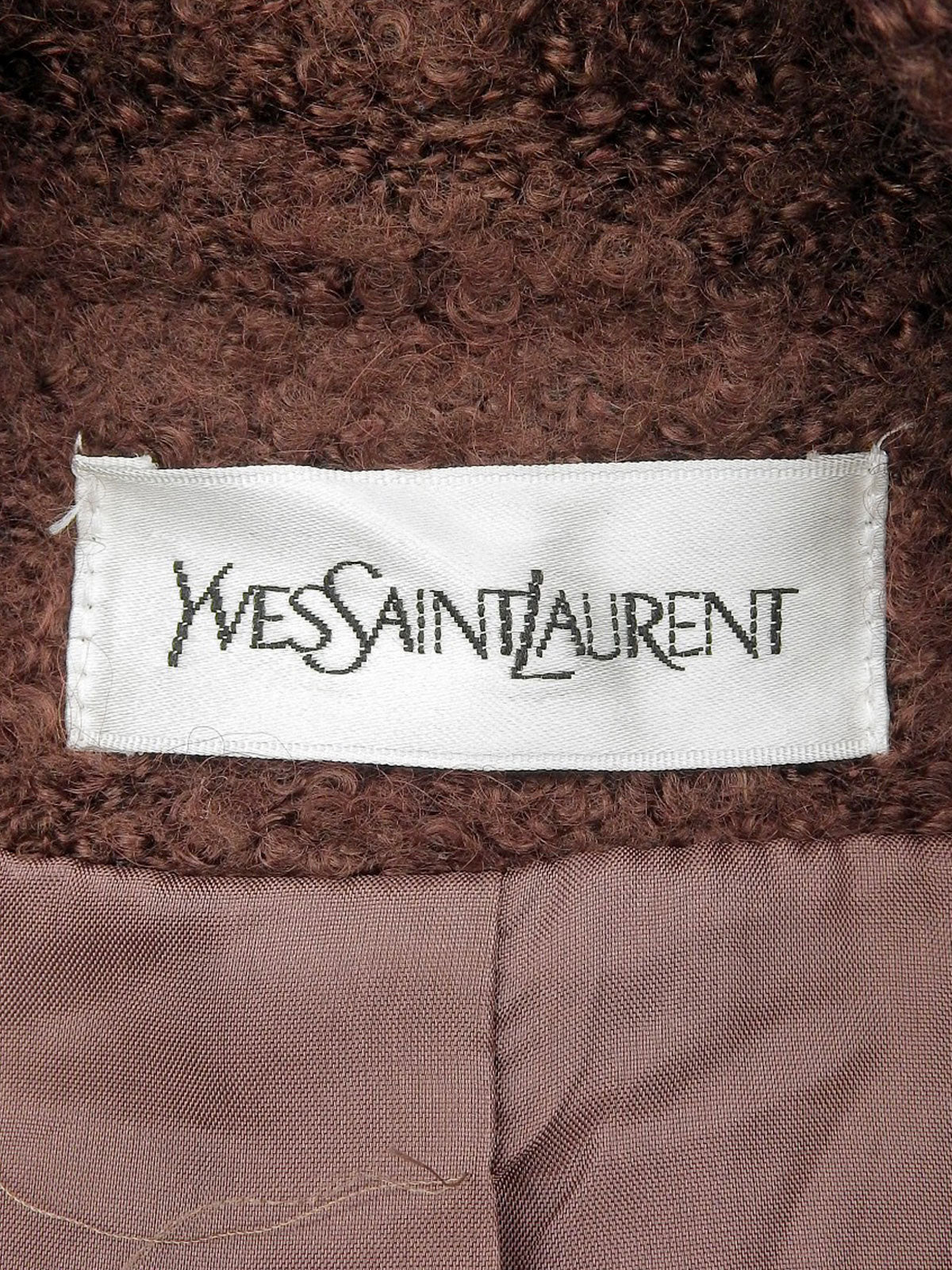 ウールダブルブレストロングコート ブラウン