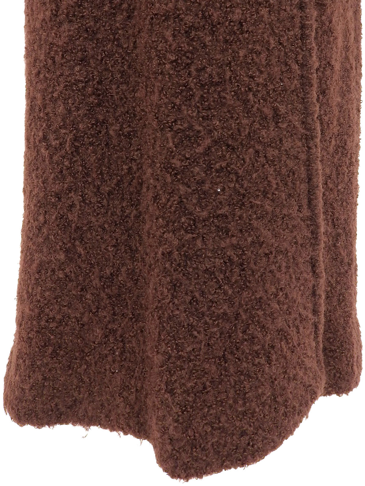 ウールダブルブレストロングコート ブラウン