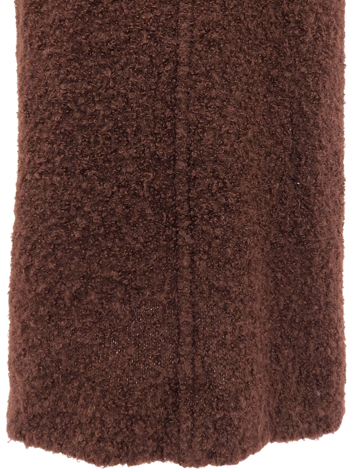 ウールダブルブレストロングコート ブラウン