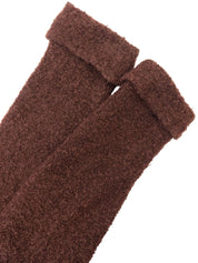 ウールダブルブレストロングコート ブラウン