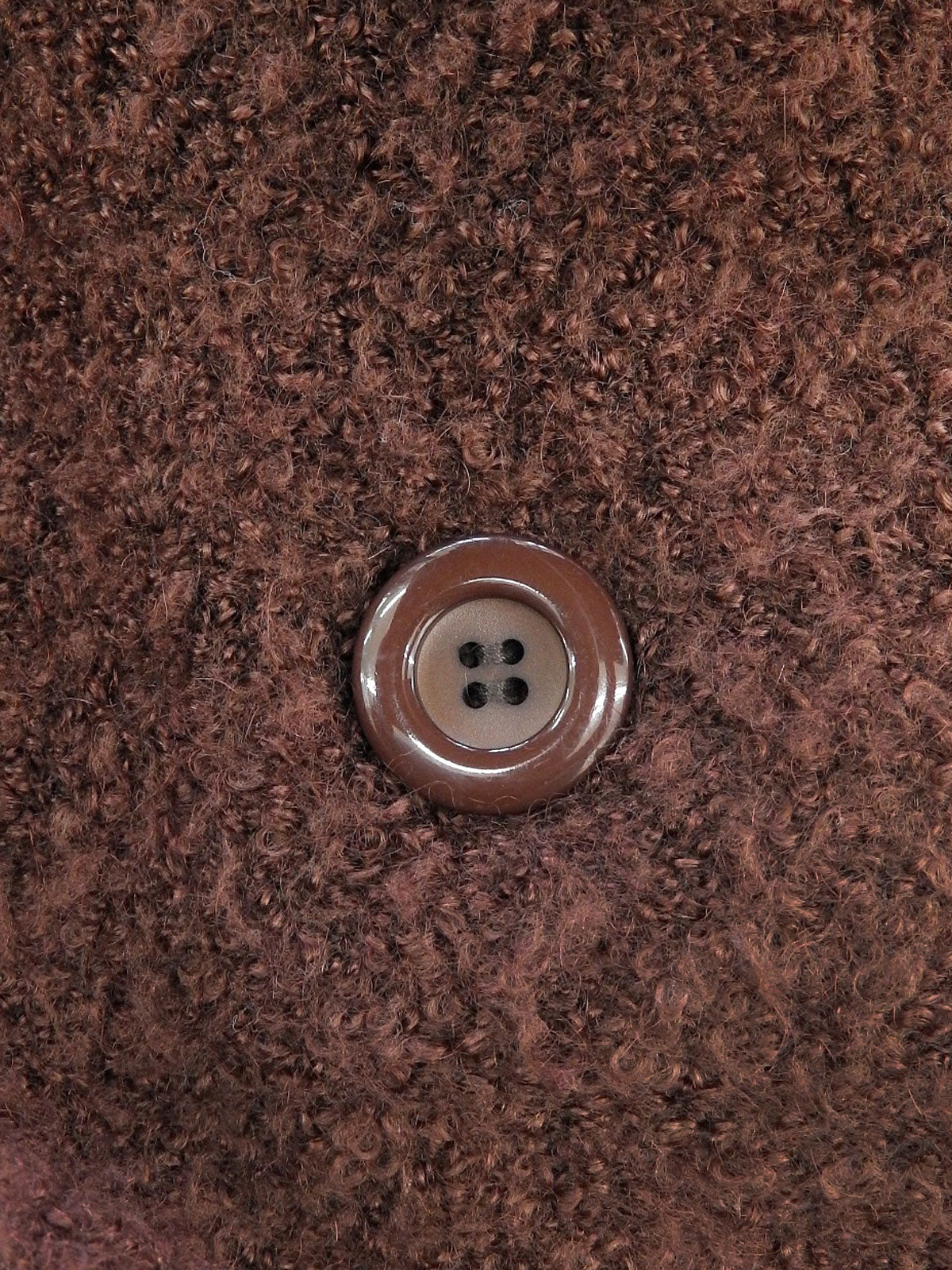 ウールダブルブレストロングコート ブラウン