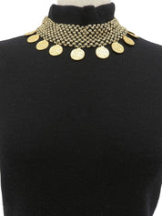 コインモチーフノースリーブトップス ブラック