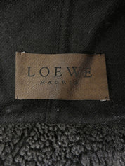Black Shearling Logo Button Coat