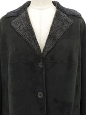 ムートンロゴボタンコート ブラック