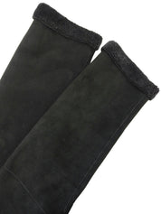 ムートンロゴボタンコート ブラック