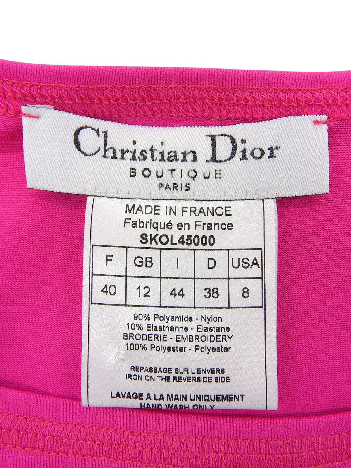 Heart logo embroidered French sleeve top in pink