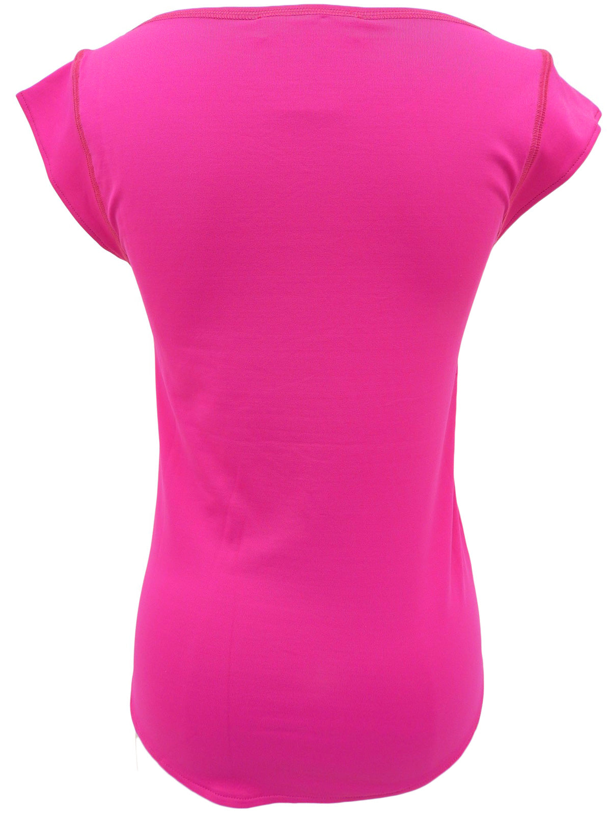 Heart logo embroidered French sleeve top in pink