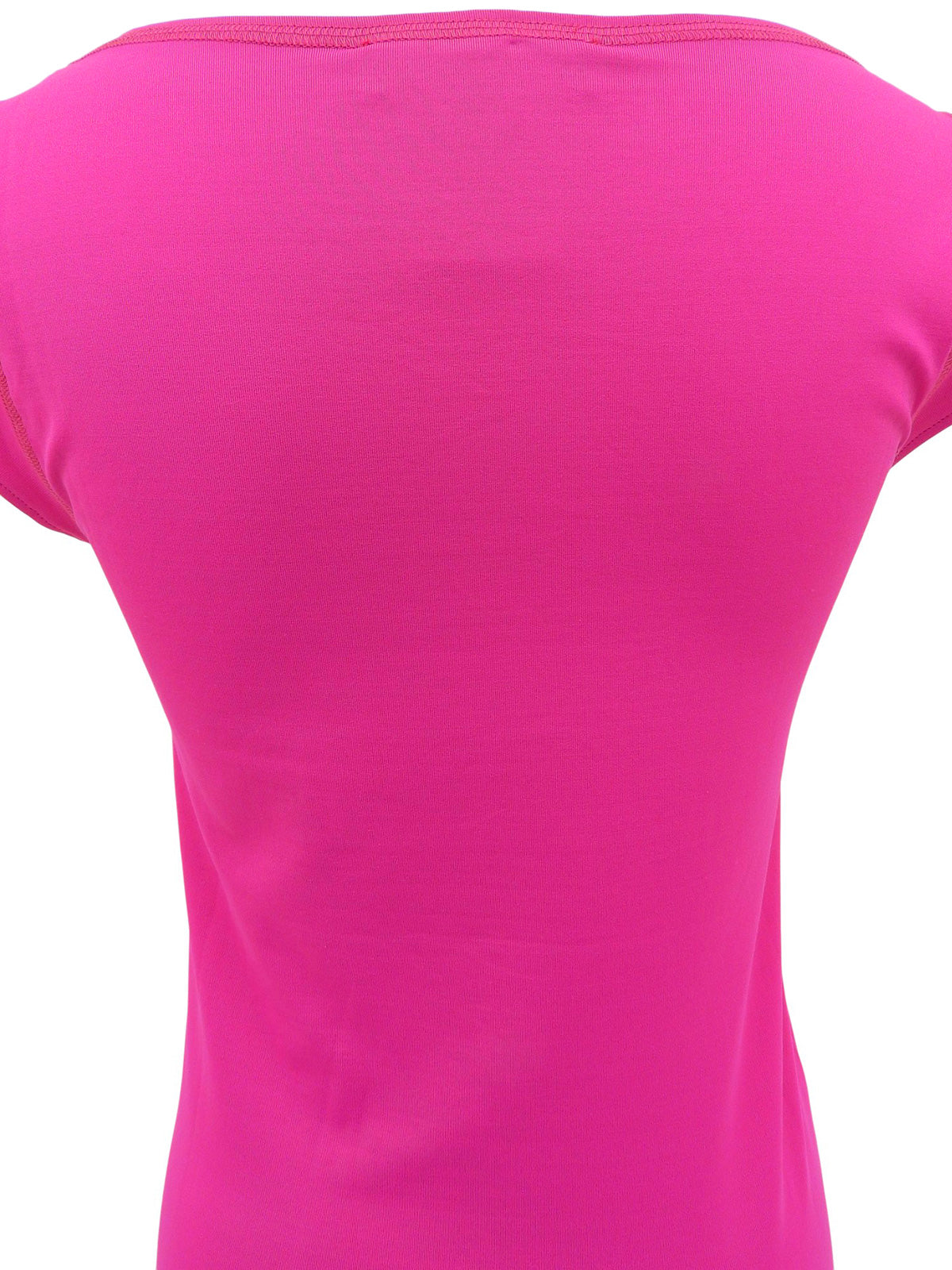 Heart logo embroidered French sleeve top in pink